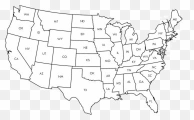 Quiz diva name the states - Labeled Printable Blank Map Of The United States Emoji