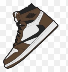nike travisscott Sticker by braceface - Jordan 1 Travis Scott Dessin Emoji
