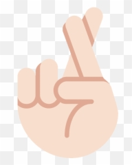 Crossed Fingers Emoji Clipart - Dedos Cruzados