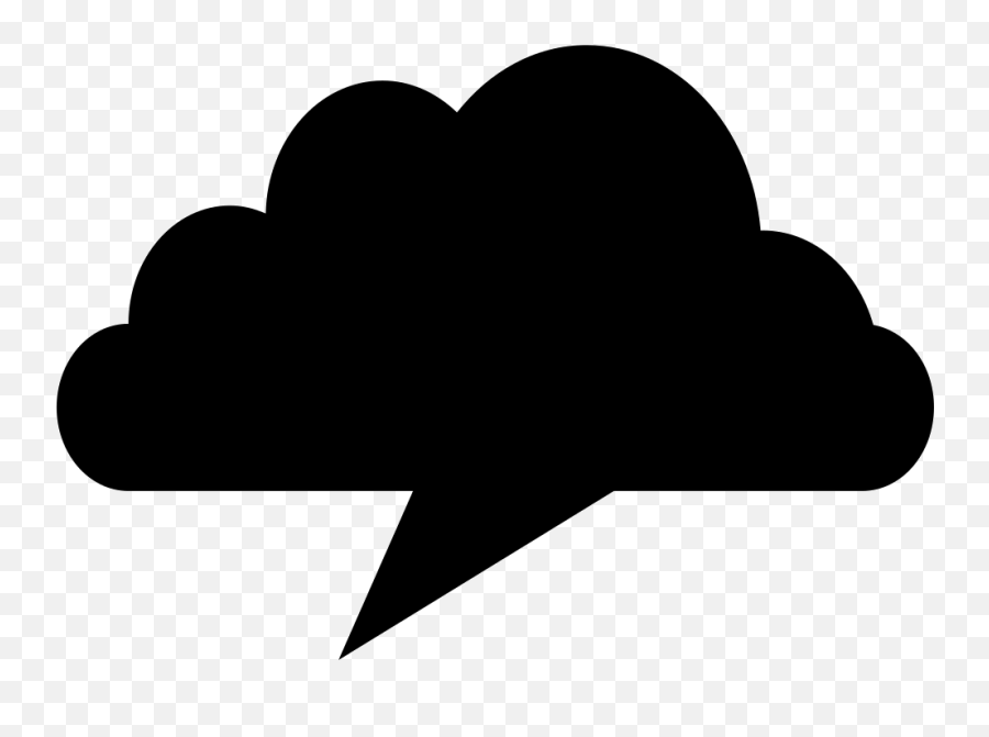 Chat Speech Bubble Comments Clipart - Speech Cloud Icon Black Emoji,Black Cloud Emoji