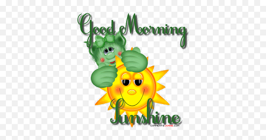 Glittering Image - Good Morning Sunshine Emoji,Good Morning Emoticon