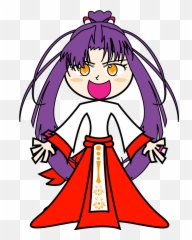 Anime Girl People Woman Asian - Purple Clipart Emoji