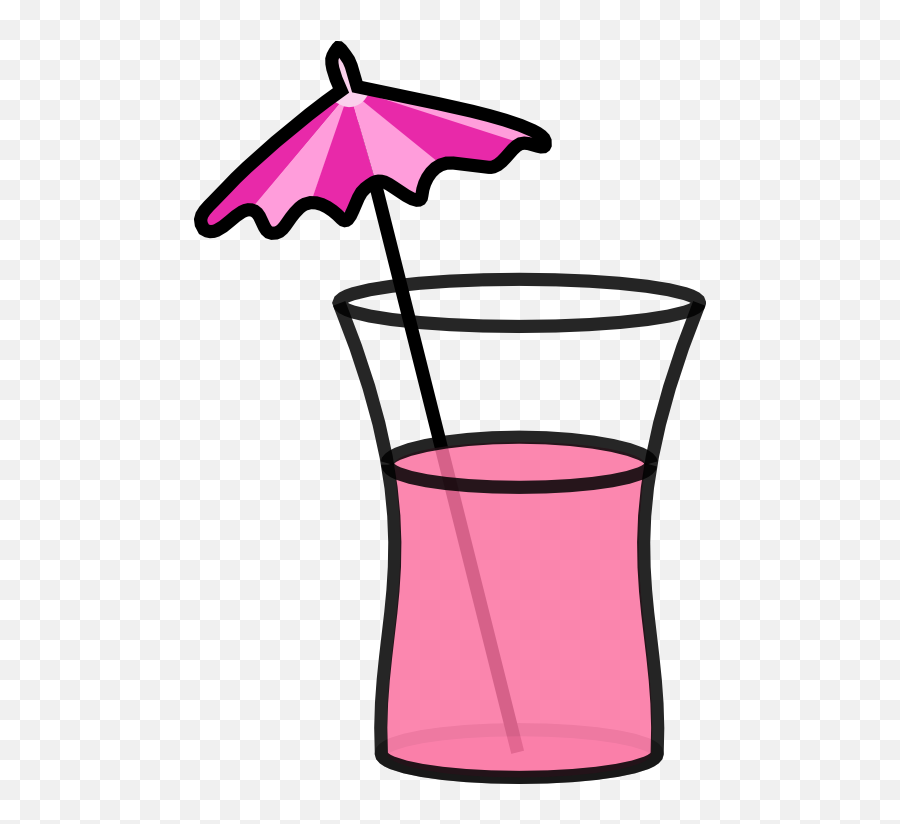 Pink Cocktail Clipart - Umbrella Drink Clip Art Emoji,Cocktail Emoticons