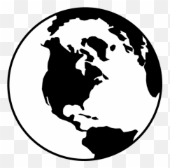 White Silhouette Earth Clipart - World Black And Png Emoji