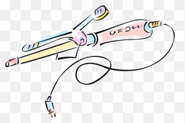 Transparent Curling Iron Clipart - Curling Iron Clipart Emoji,Curling Emoji