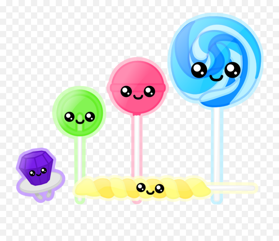 Candy Suckers Lollipops Kawaii - Cute Drawings Of Lollipops Emoji,Emoji Lollipops