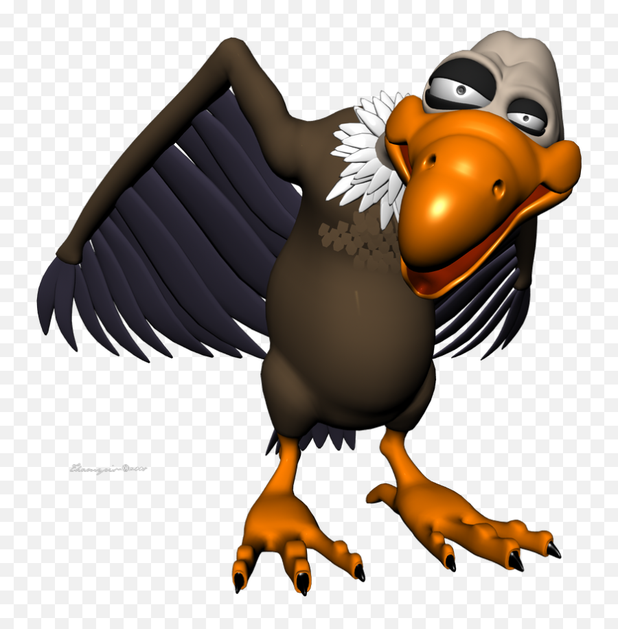Vulture Clipart Three - Vulture Cartoon Transparent Background Emoji,Vulture Emoji