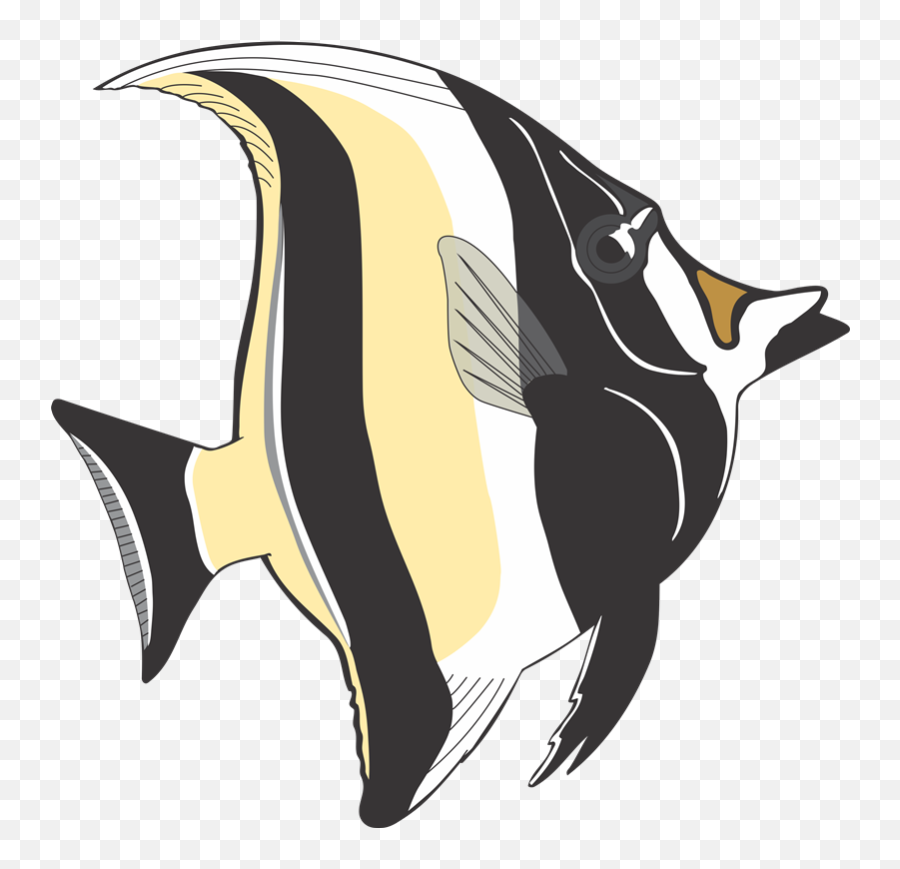 Clipart Tropical Angelfish - Angel Fish Pictures Cartoon Emoji,Tropical Fish Emoji