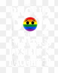 Mens Emojicon Proud Dad Fathers Day Gay Pride Gift Tee Shirt Shower Curtain - Smiley,Emojicons
