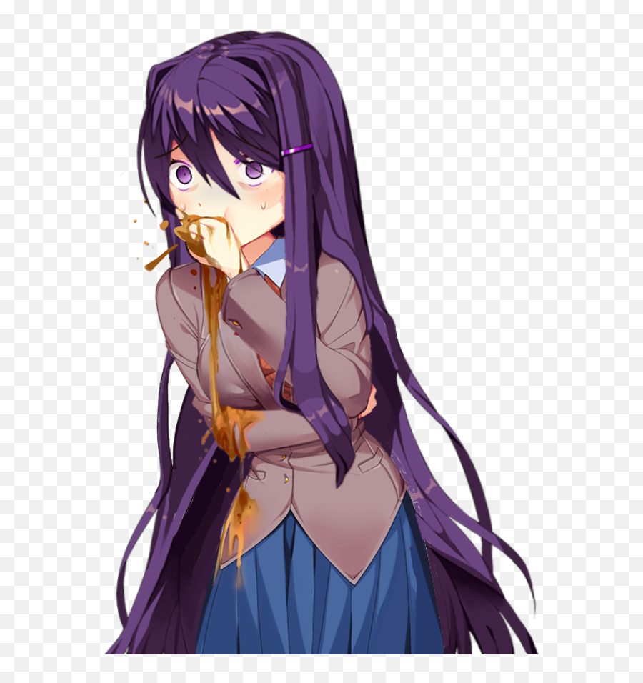 Ddlc - Doki Doki Literature Club Yuri Png Emoji,Throw Up Emoji