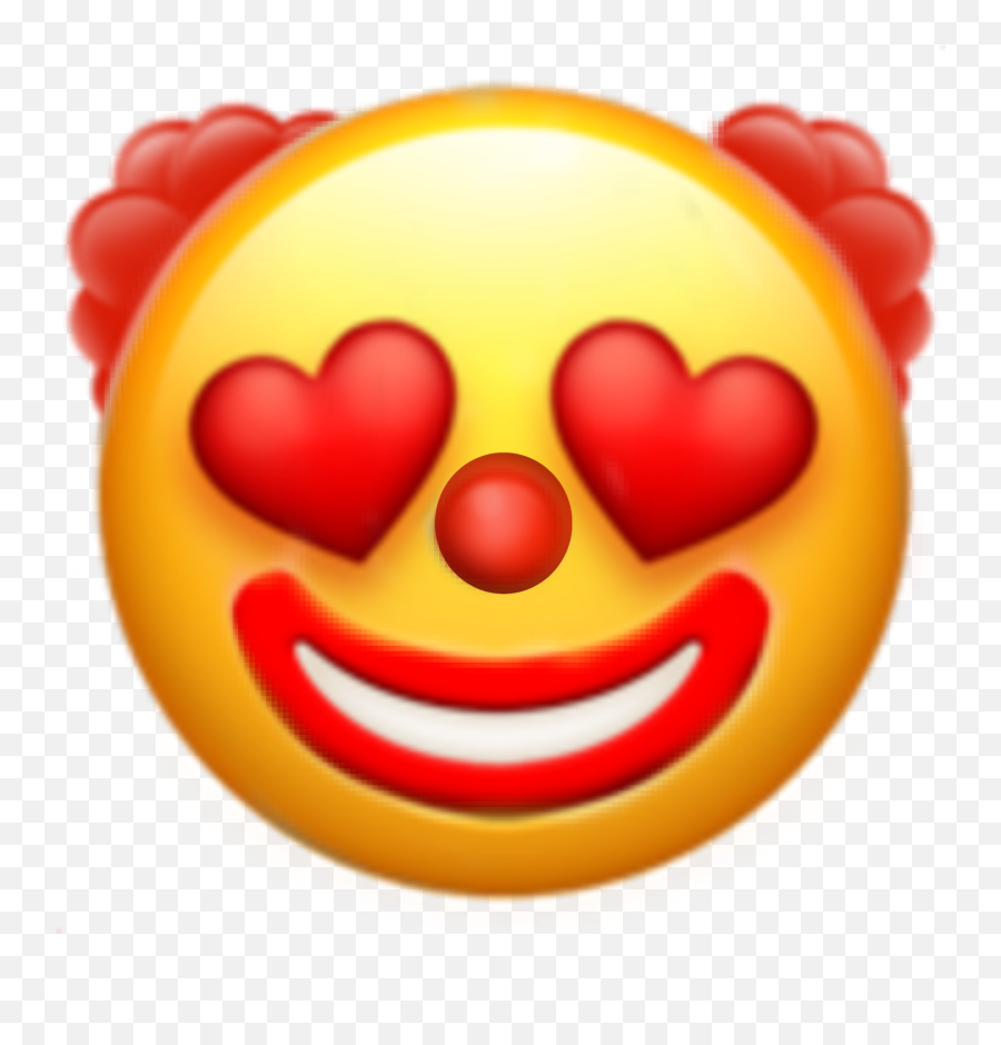 Clown Emoji Heart Love Palhaço Amor - Heart Eyes Clown Emoji,Clown Emoji Transparent