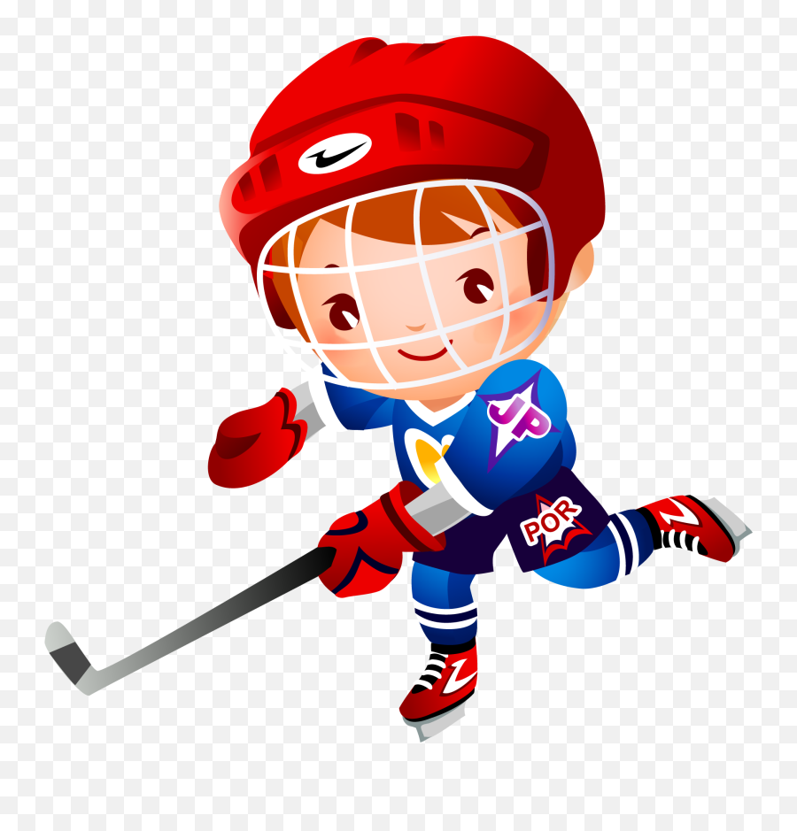 Ice Hockey Stick Cartoon Clip Art - Clipart Ice Hockey Cartoon Emoji,Hockey Stick Emoji