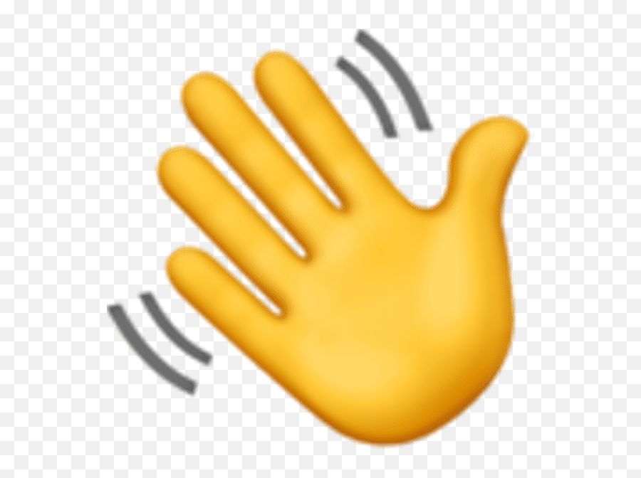 Hand Emoji Clipart Patience - Hand Wave Emoji,Raised Hands Emoji