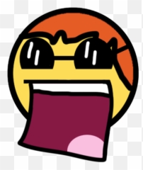 Image - 95449 Awesome Face Epic Smiley Know Your Meme Happy Emoji,Lips Sealed Emoticon