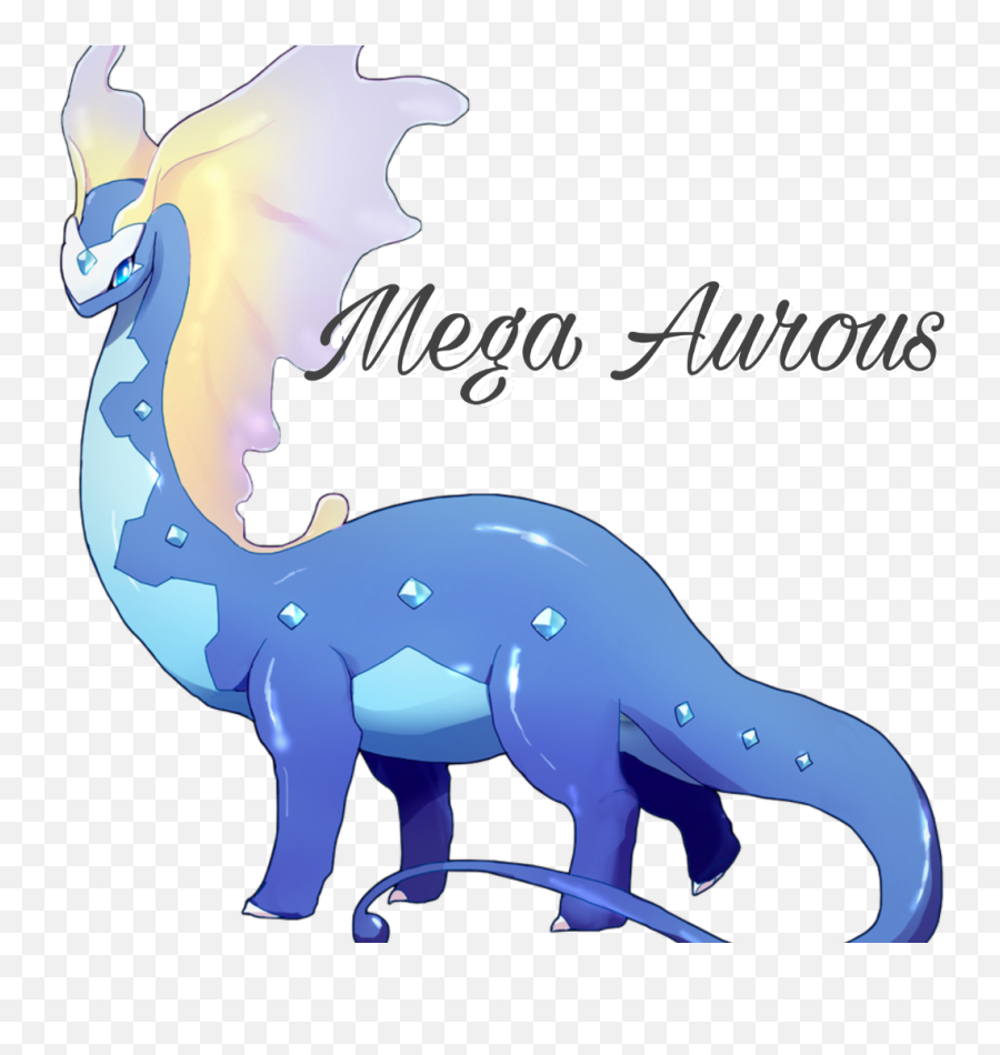 Mega Aurousaurous - Aurorus Pokemon Fan Art Emoji,Mega Emoji
