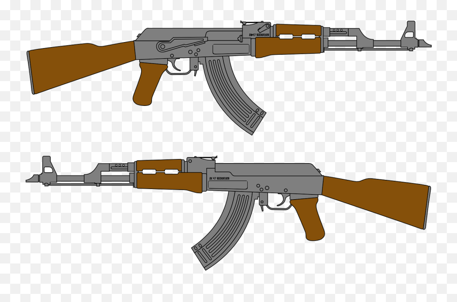 Gun Assault Rifle Kalashnikov Weapon - Drawing Of Ak 47 Emoji,Watergun Emoji
