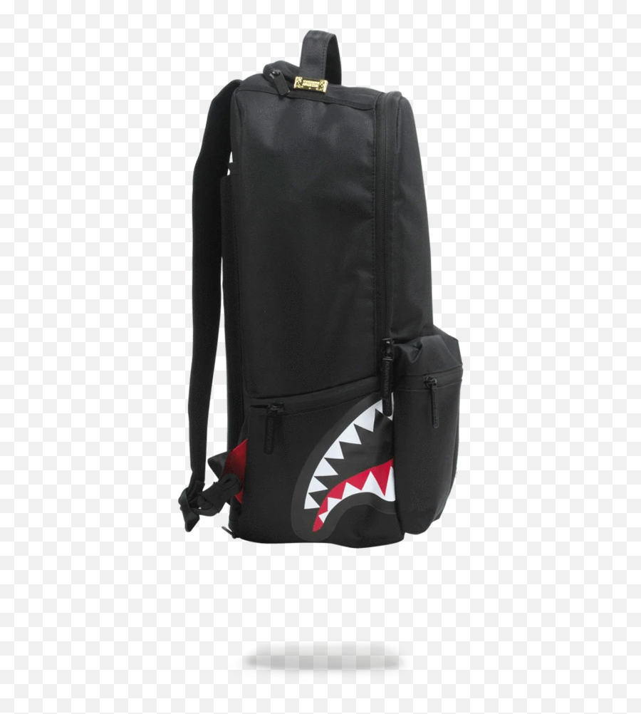 Black Double Cargo Side Shark Backpack - Sprayground Black Double Cargo Side Shark Backpack Emoji,Black Emoji Backpack