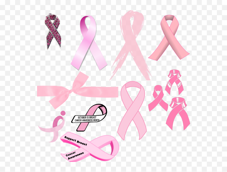 Breast Cancer Awareness - Pink Ribbon Clip Art Emoji,Breast Cancer Awareness Emoji