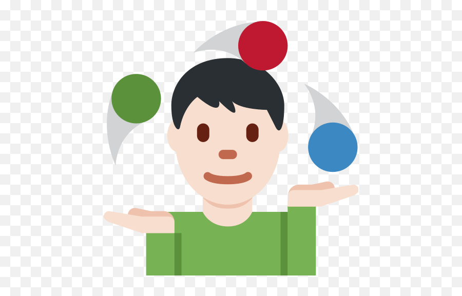 Man Juggling Emoji With Light Skin Tone - Juggling Man Emoji,Juggling Emoji