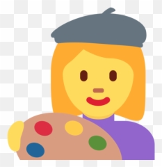 Woman Artist Emoji - Art Emoji,Paintbrush Emoji