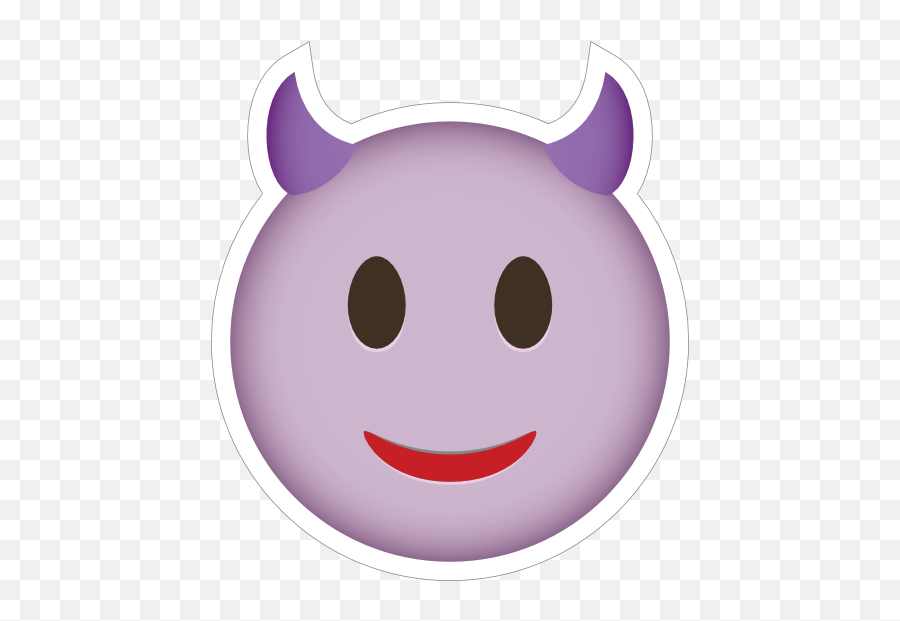 Phone Emoji Sticker Cute Devil - Smiley,Devil Emoticon