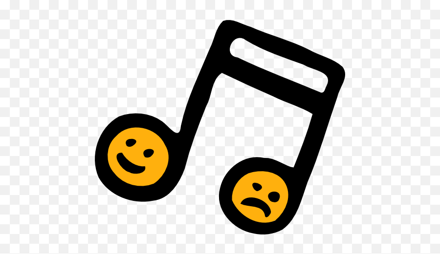 Connected Happy Eighth Notes Clipart - Happy Vs Sad Music Emoji,Musical Note Emoticons