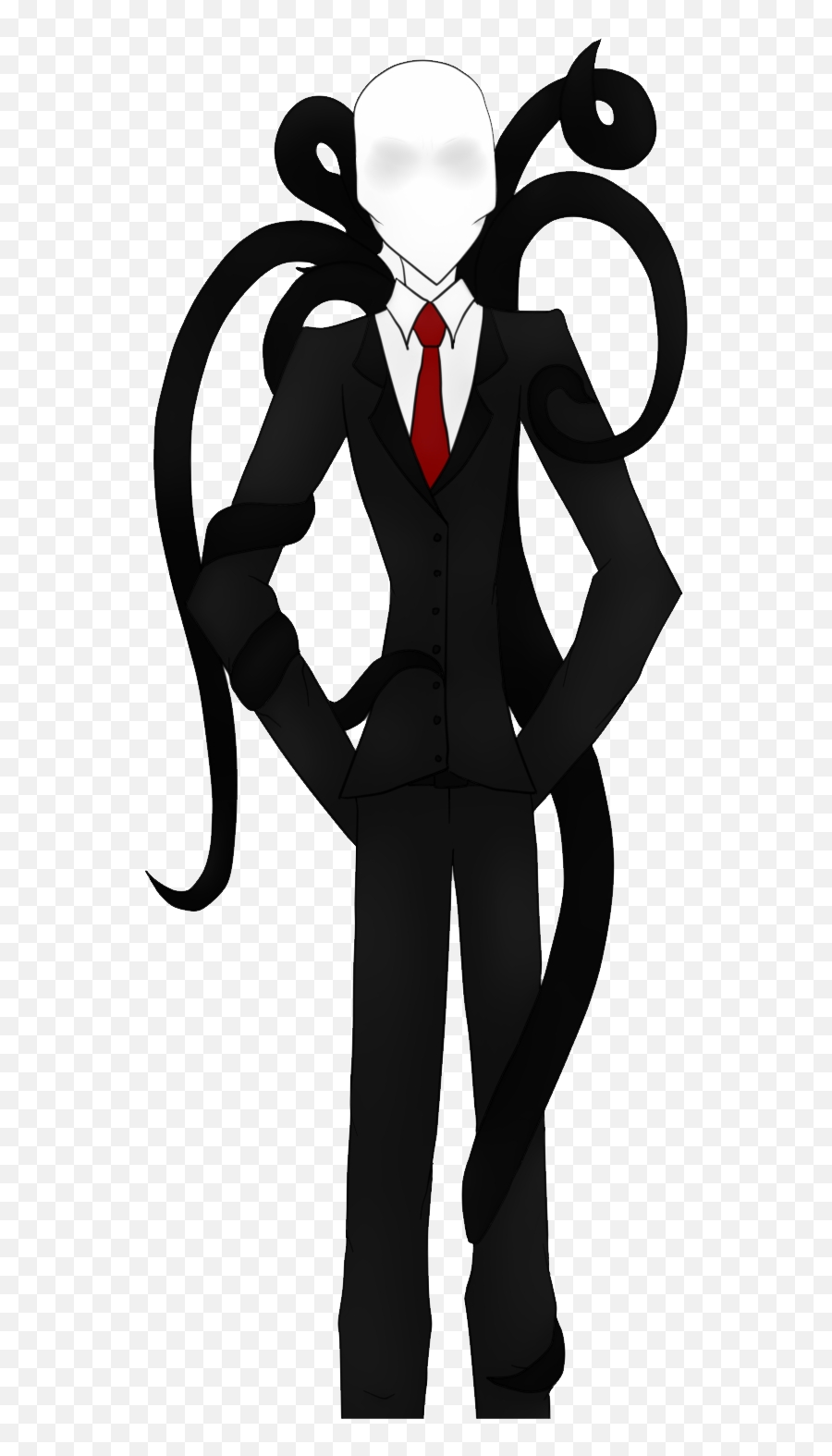 Slender Man Png - Creepypasta Cute Slender Man Emoji,Alex Jones Emoji