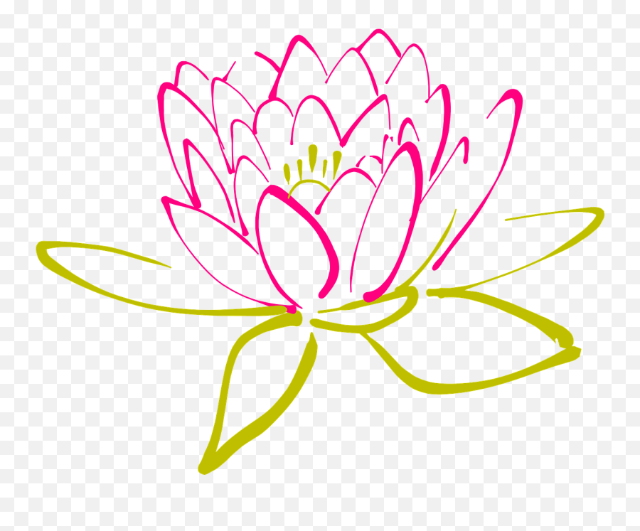 Lotus Flower Water Lily Bloom Blossom - Abstract Clip Art Emoji,Lily Pad Emoji