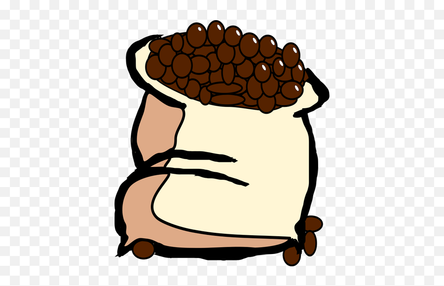 A Bag Of Coffee - Cocoa Beans Clip Art Emoji,Funnel Cake Emoji
