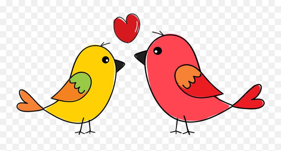 Birds Nature Animals - Colorful Love Birds Drawing Emoji,Turtle Bird Emoji