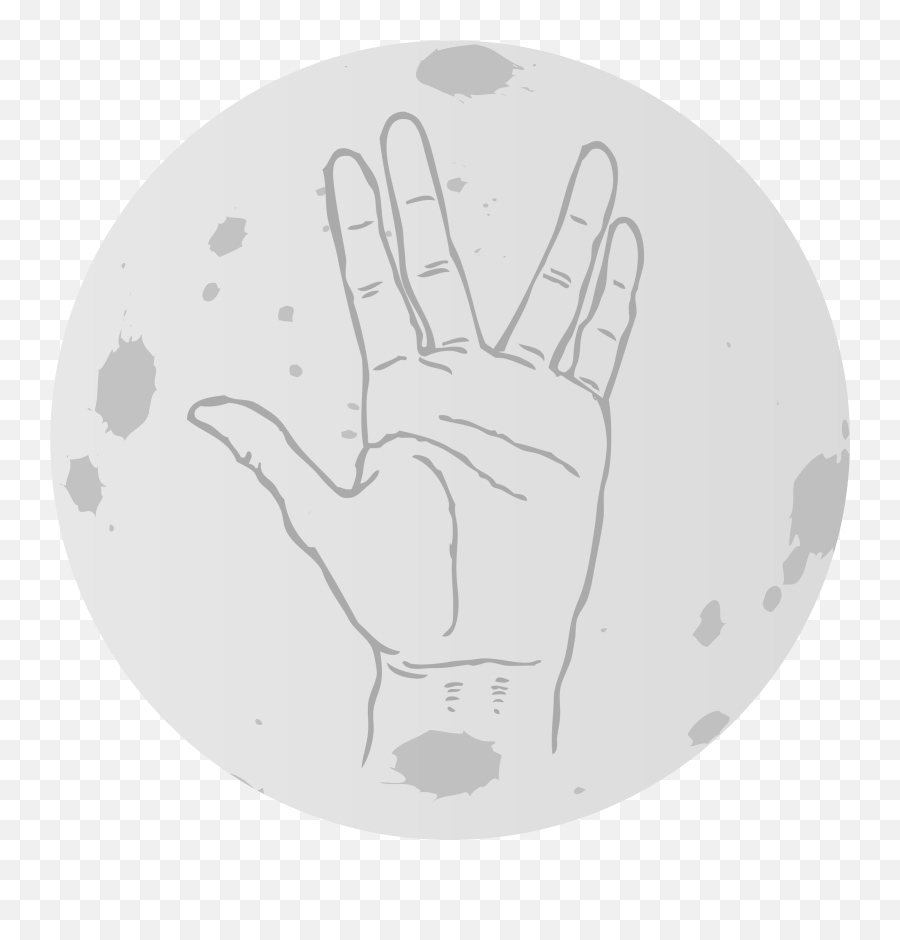 Clipart Moon Illustration Clipart Moon Illustration - Hand Clip Art Emoji,Vulcan Emoji
