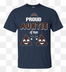 Womens Proud Aunt Of Two Poop Emoji Funny Gift For Auntie T - Mountain Dew Cat Shirt,Emoji Popo