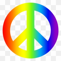 Peace Symbols Hippie Clip Art - Transparent Rainbow Peace Sign Emoji,Emoji Peace Sign