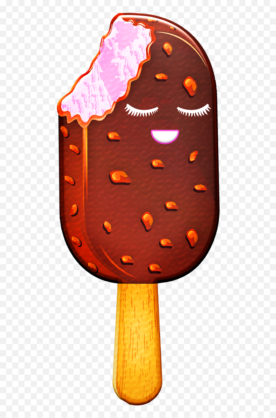 Kawaii Food Face - Ice Cream Bar Emoji,Emoji Food