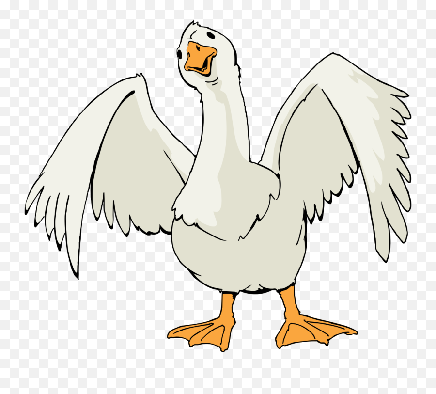 Goose Cartoon 04 - Transparent Goose Clipart Emoji,Chicken Wing Emoji
