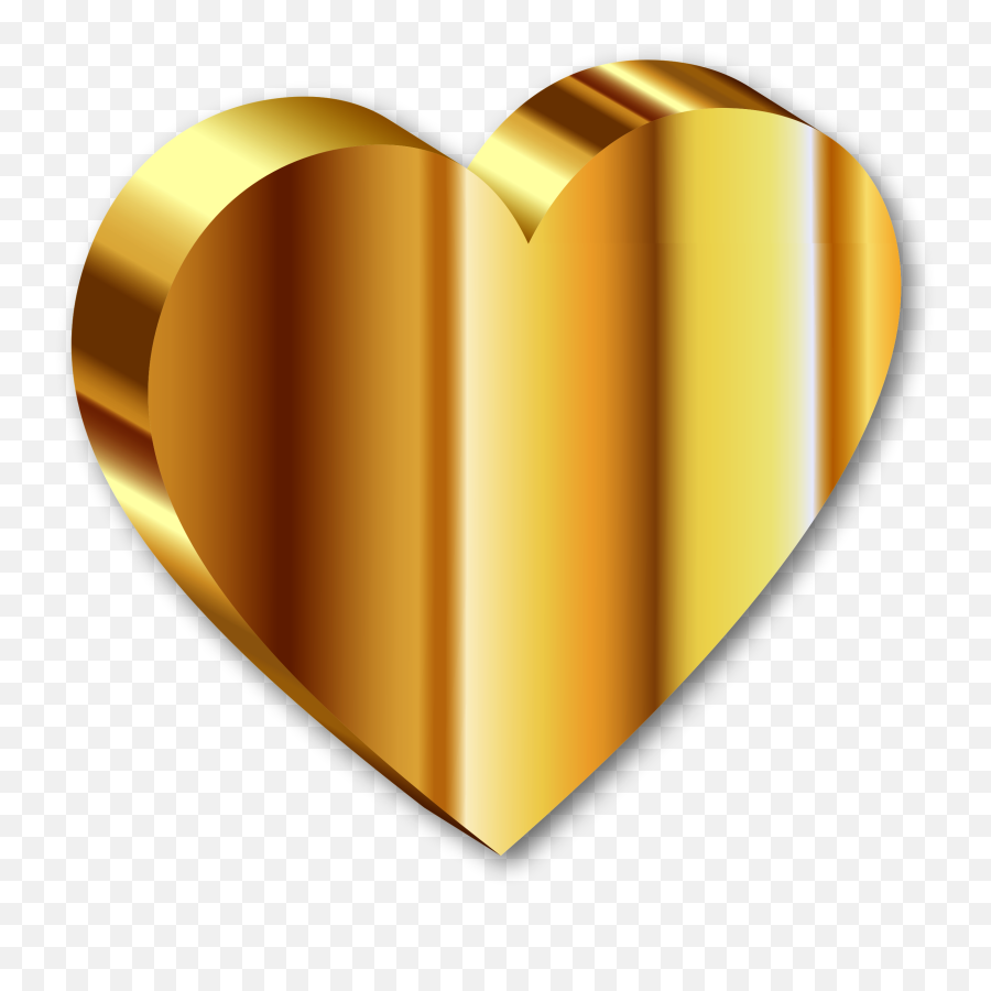 Gold Heart Transparent Png Clipart Free Download - Heart Of Gold Png Emoji,Golden Heart Emoji