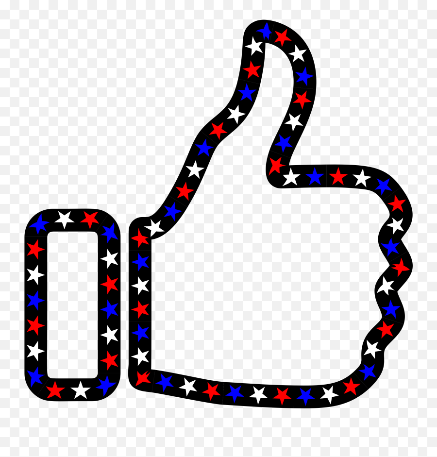 Red White And Blue Thumbs Up Clipart - Red White And Blue Thumbs Up Emoji,Big Thumbs Up Emoji
