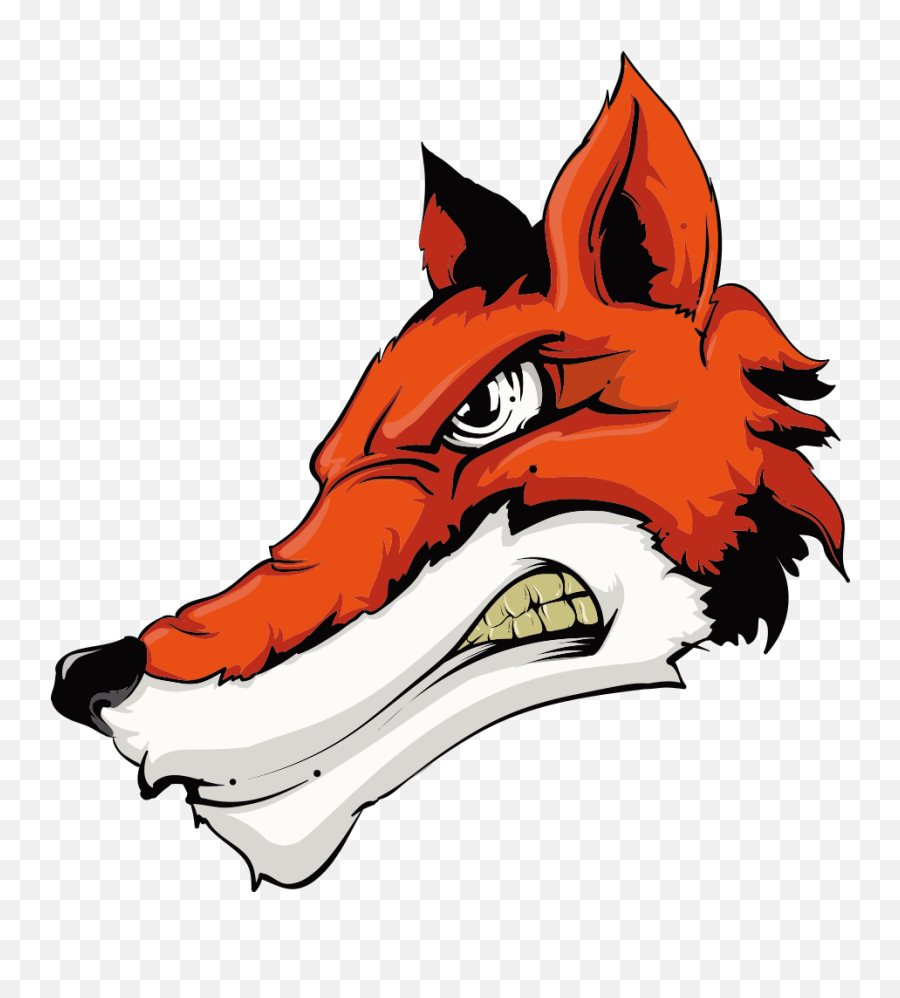 Dog Cartoon Fox Illustration - Vector Wolf Head Png Download Con Soi Hoat Hinh Emoji,Fox Emojis