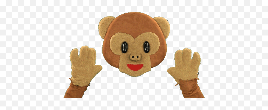Via Giphy Monkey Stickers Emoji Stickers Giphy - Cute Monkey Emoji Gif,Dinosaur Emoji Android