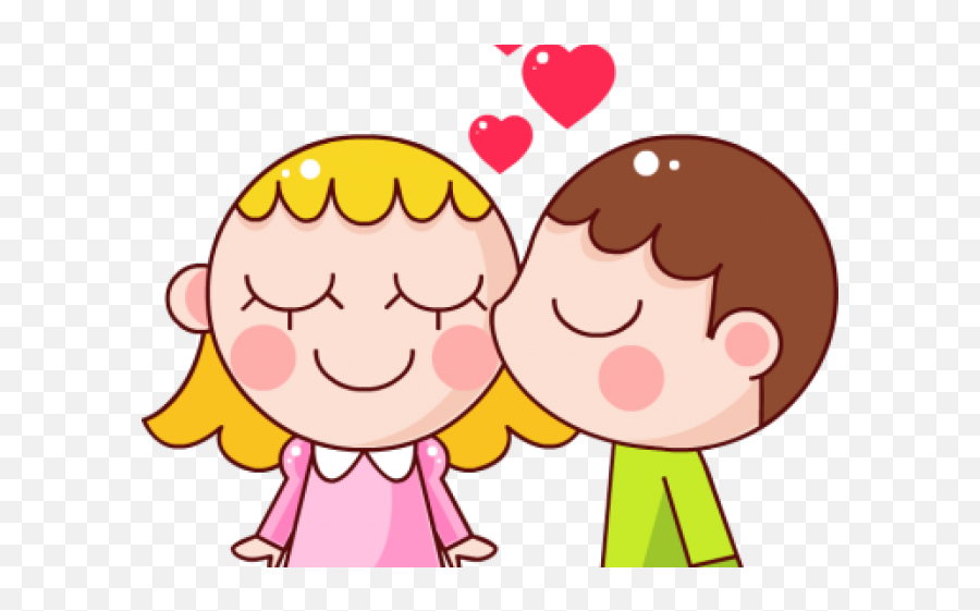 Happy Couple Clipart - Happy Cartoon Couple Clipart Emoji,Couple Kissing Emoji