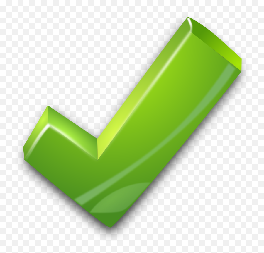Free Green Check Mark Clip Art - Green Tick Png 3d Emoji,Check Mark Emoji