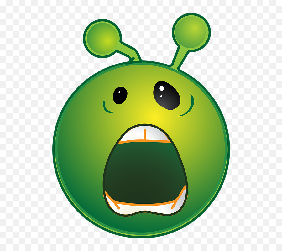 Free Photo Shout Green Alien Smiley Emoticon Angry Scream - Alien Smiley Emoji,Star Emojis