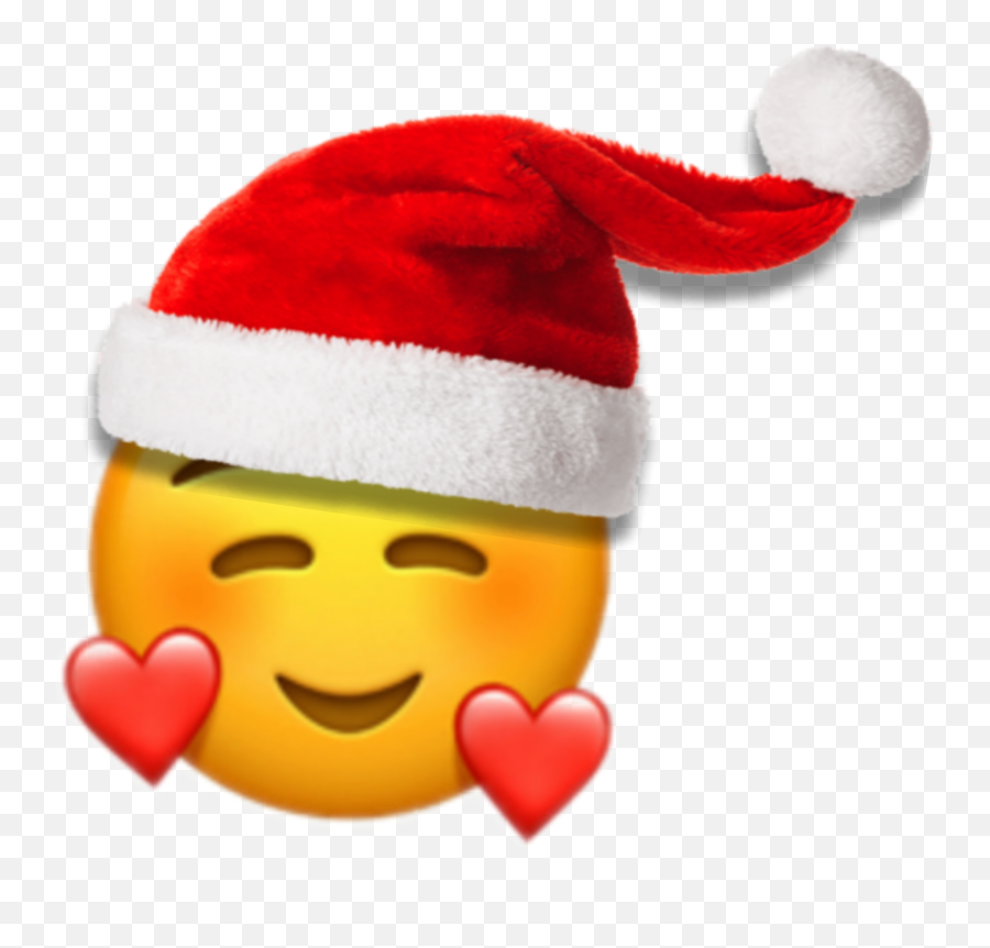 Christmas Santaclaus Xmas Red Holiday - Smiling Face With 3 Hearts Emoji,Xmas Emoji