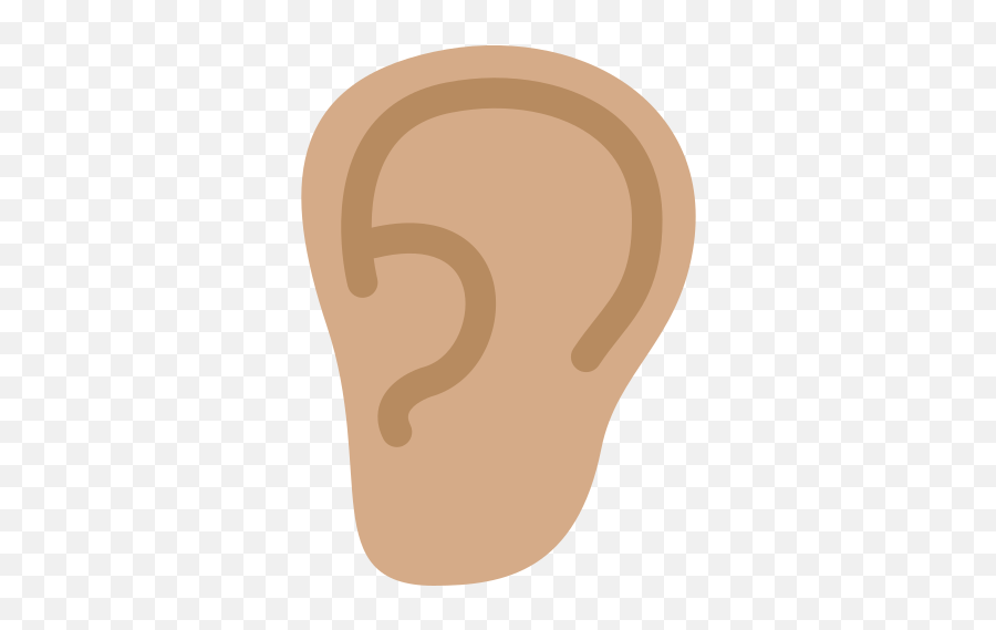 Ear Emoji With Medium Skin Tone Meaning - Emoji Oreille,Emoji Ear