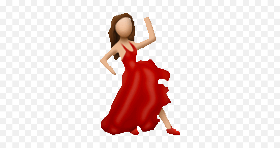 Emoji dance. Эмодзи Танцующая девушка. Смайлик девушка в Красном платье. Смайлик Танцующая девушка. Эмодзи девушка в Красном платье.
