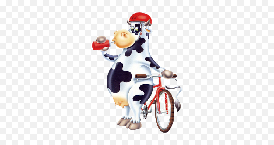 Funny Cow Clip Art - Cow Riding A Bike Clipart Emoji,Funny Farm Emoji