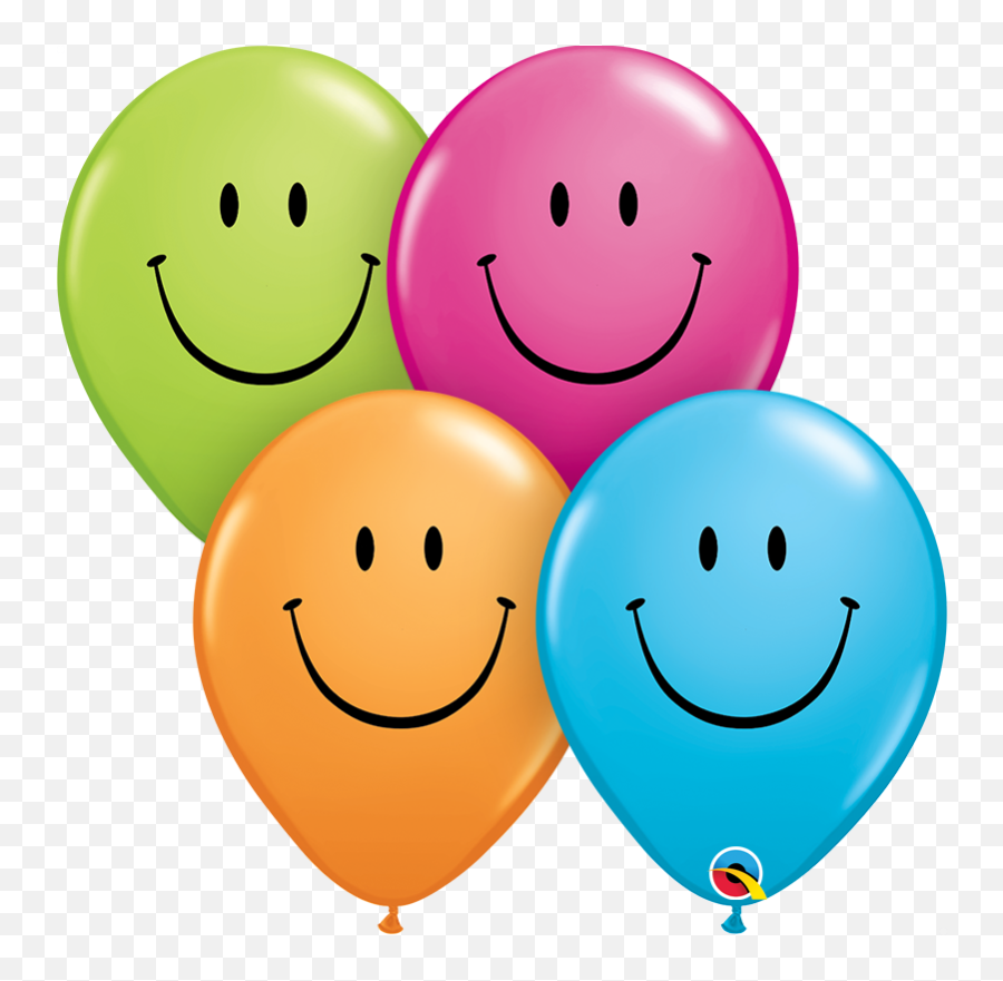 Qualatex 11 Assorted Smile Face Latex Balloons - Hip Hip Hooray Balloons Emoji,Emoji Balloons