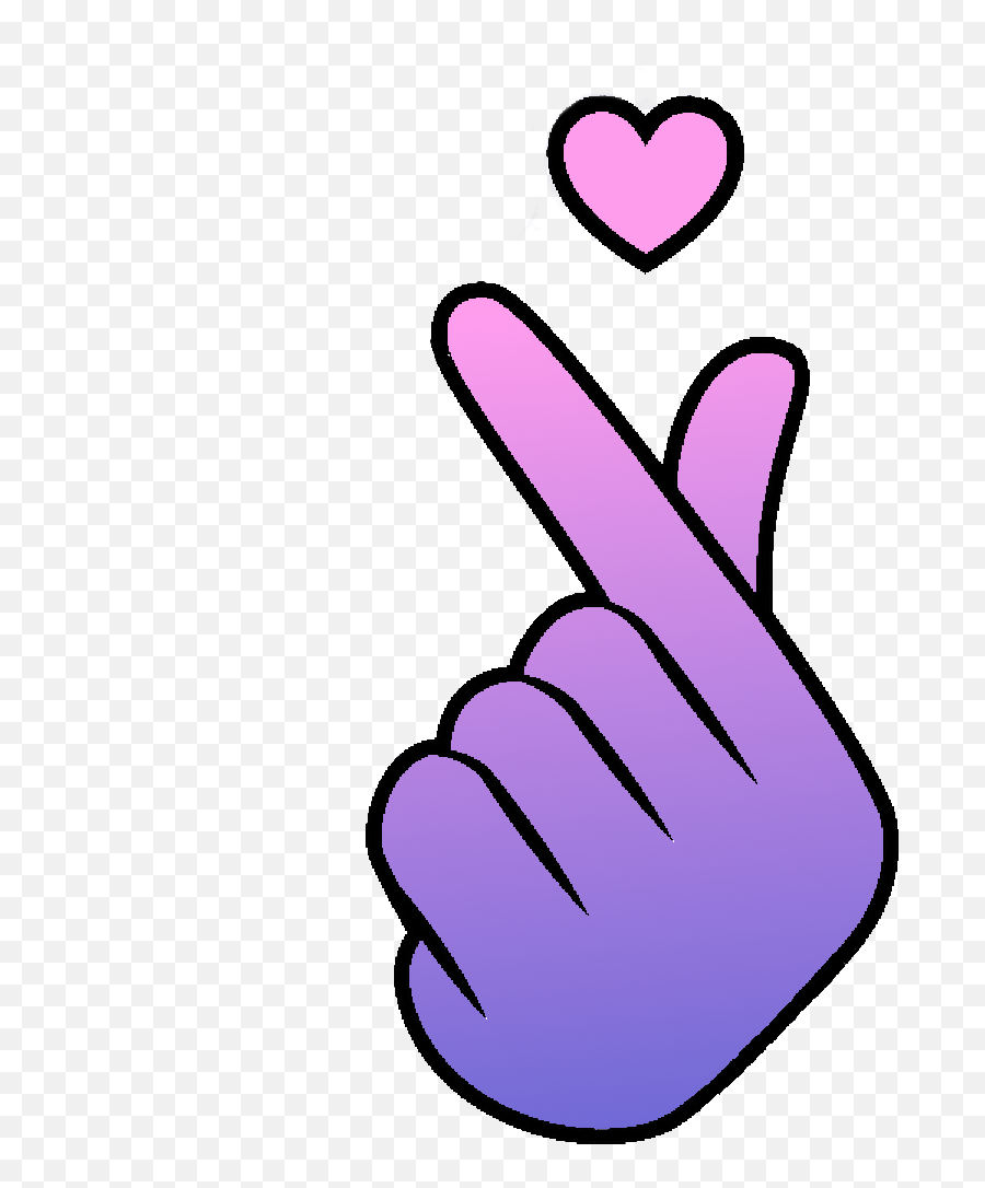 Korean Finger Heart Transparent - Kpop Finger Heart Png Emoji,Korean Finger Heart Emoji