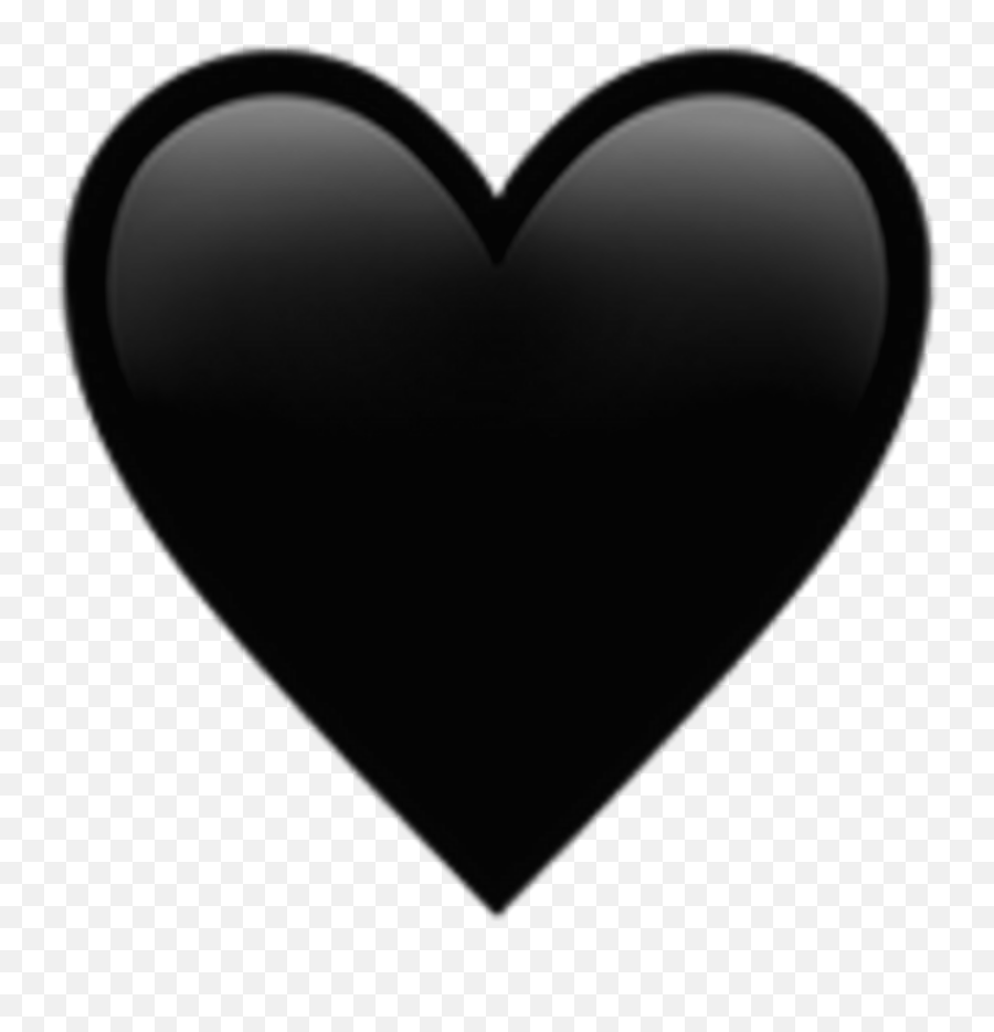 Black Heart Emoji Iphone Ugh - Black Heart Png Ios,Black Emoji Stickers