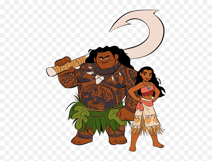 Disney Moana Png Cartoon 36 - Moana And Maui Clipart Emoji,Disney Emoji Moana